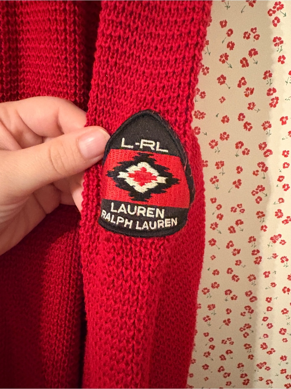 Ralph Lauren Red Full-Zip Knit Sweater - Picture 6 of 6